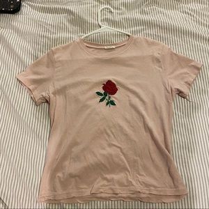 Brandy Melville Rose T-Shirt
